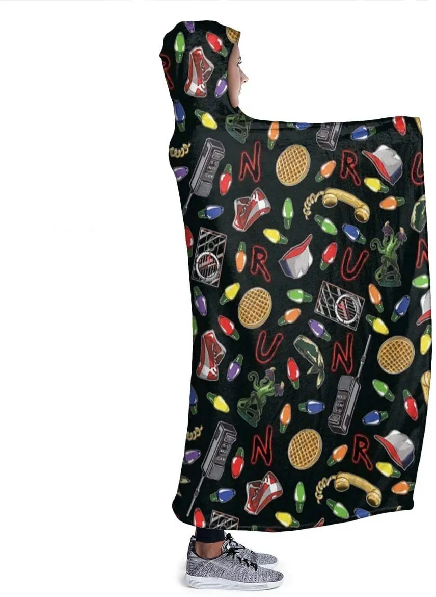 Фланелевое Одеяло с капюшоном очень странные дела | Пледы