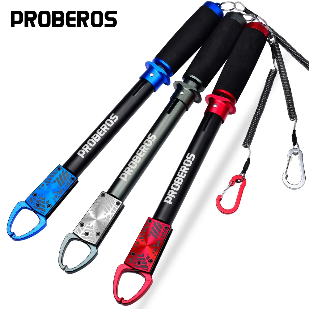 

PROBEROS Aluminum Alloy Fish Grip 39cm Anti-corrosion Fishing Gripper 30KG Fish Controller Grabber Clamp With Anti-slip Wire