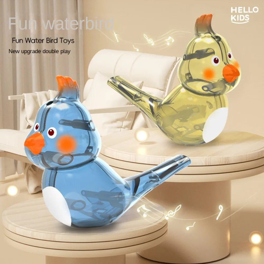 

Bird Shaped Water Whistle Toy Creative With Lanyard Musical Instrument Bird Whistle Toy Transparent Calling Device