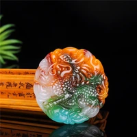 kirin natural color jade dragon pendant necklace fashion charm jewelry accessories hand carved amulet lucky gifts for women men