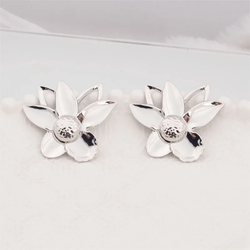 Женские металлические серьги boucle d'oreille необычные с ажурными ушками в стиле