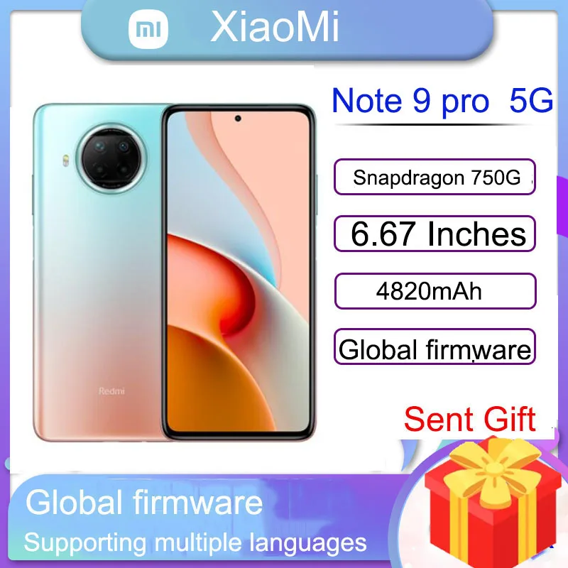 Xiaomi Redmi Note 9 Pro смартфон с восьмиядерным процессором Snapdragon 750G 4820 мАч |