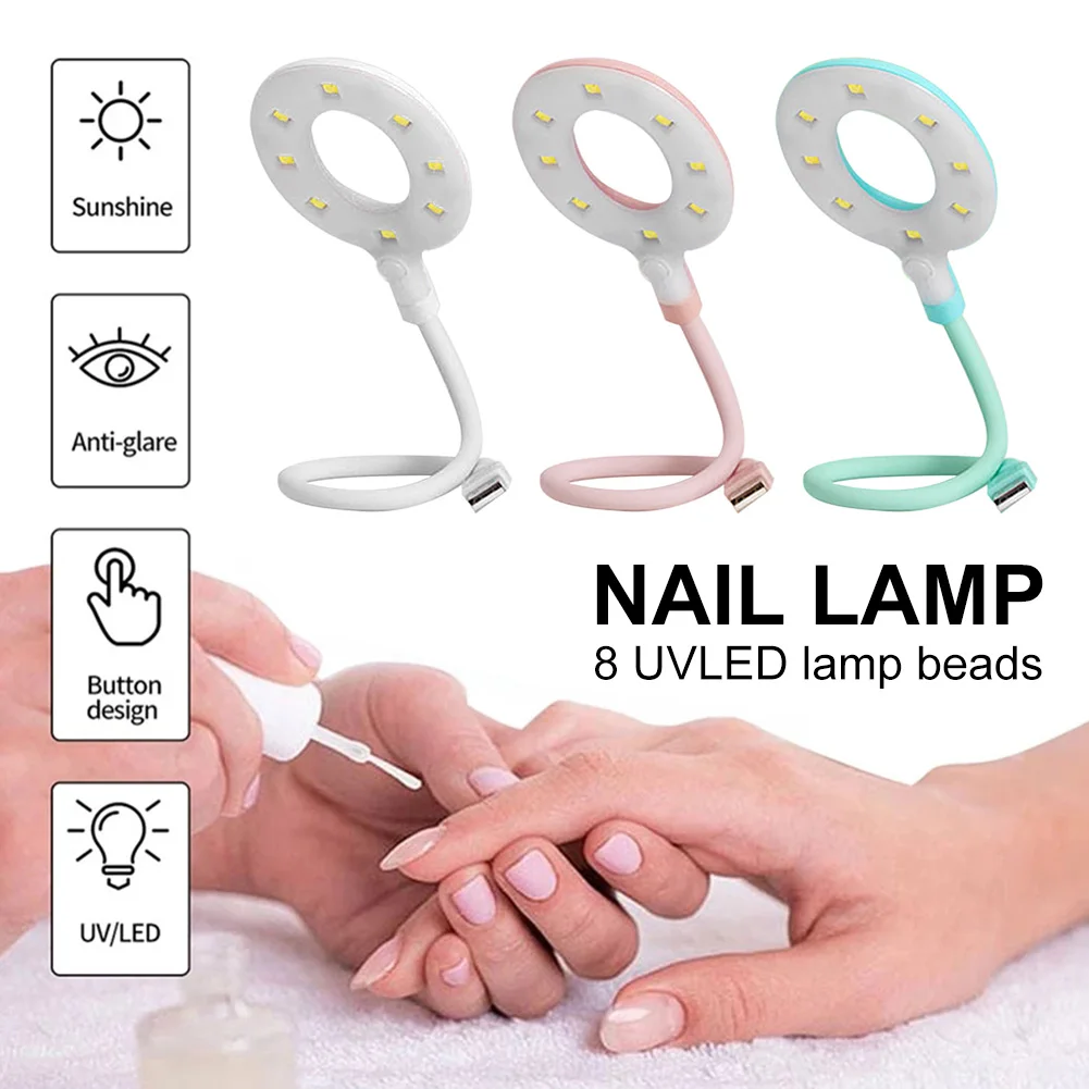 

16W Mini USB Nail Lamp UV/LED Nail Drying Lamp for Curing All Gel Nail Polish Portable Nail Dryer Manicure Tool for Home Use