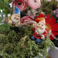 excellent gnomes ornament eye catching cute fairy garden resin gnomes statue gnomes elf ornament gnomes decoration 4pcs