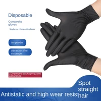 disposable gloves kitchen chef auto repair beauty protection check black composite nitrile disposable nitrile gloves