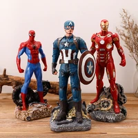 marvel 17cm iron man spiderman captain america anime figure pvc model doll figurals collect ornaments birthday gifts kids toys