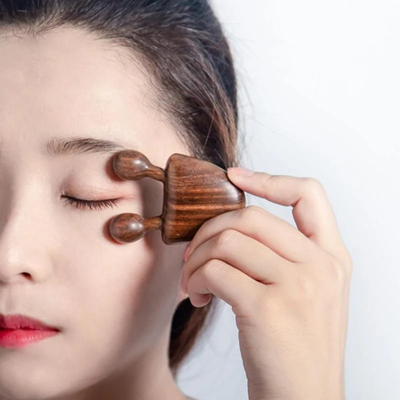 

Деревянный массажер, натуральный сандаловый инструмент для лица, глаз, шеи, меридианов, массажа, акупунктуры, терапии, релаксации