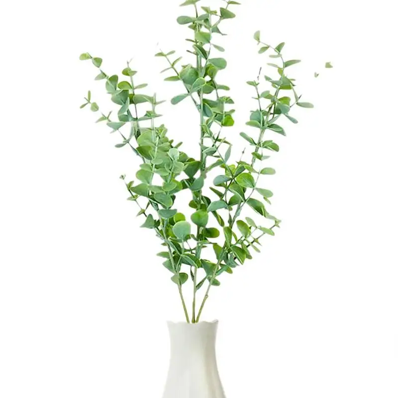 

Artificial Flower Plastic Eucalyptus Branch Arrangement Small Leaf Plant False Leaves For Holiday Party Wedding Decoration