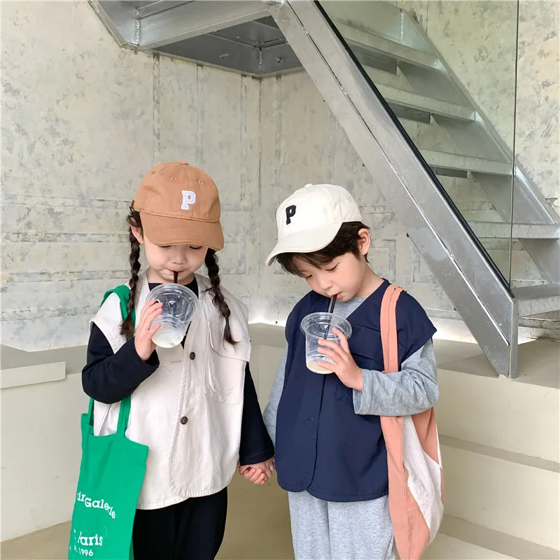 

Универсальный однотонный жилет с V-образным вырезом, 2 цвета