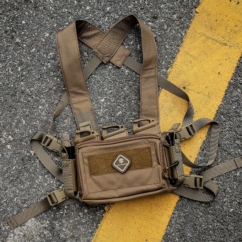 Фото Emersongear тактическая D3CR микро нагрудная установка модульная Пряжка для перевозки тарелок охотничий жилет страйкбольный боевой тренировочны... №4