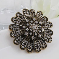 popular cute flower brooch full created crystal exquisite brooches for women