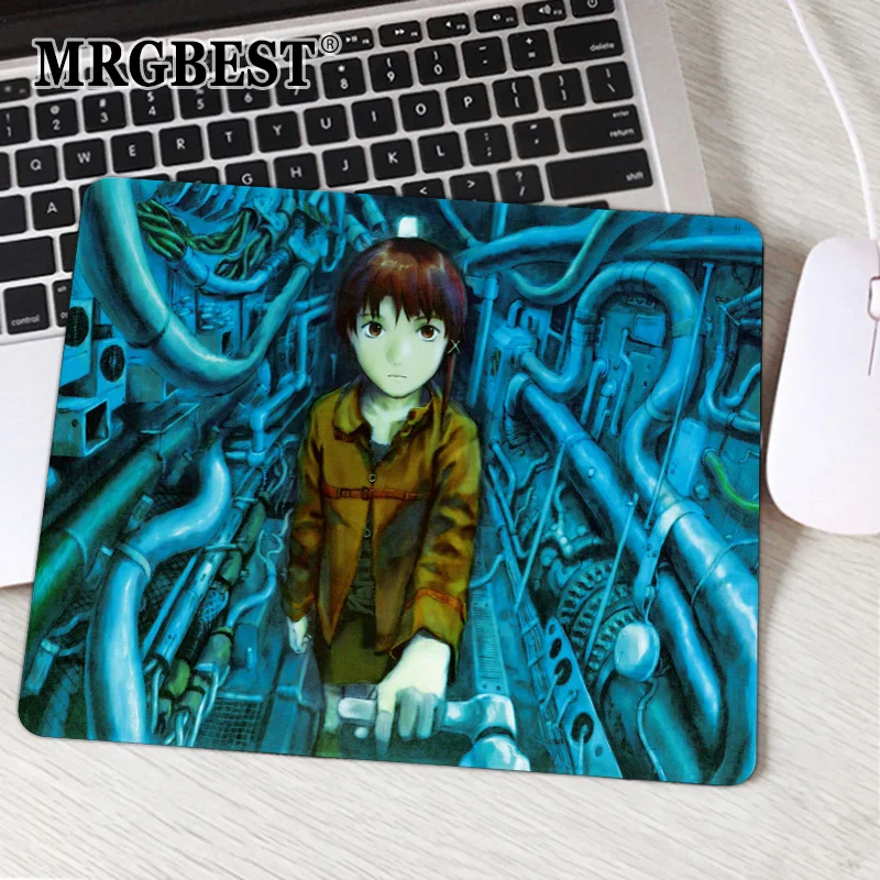 White Mouse Pad Serial Experiments Lain Laptop Carpet Table Mat Desk Protector Cheap Gaming Laptop Keyboard Mat Padding 25x20cm images - 6