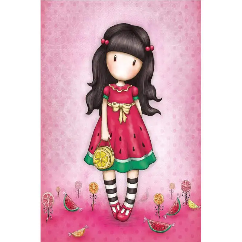 Атласный постер на заказ с изображением Санторо Gorjuss тканевый настенный без