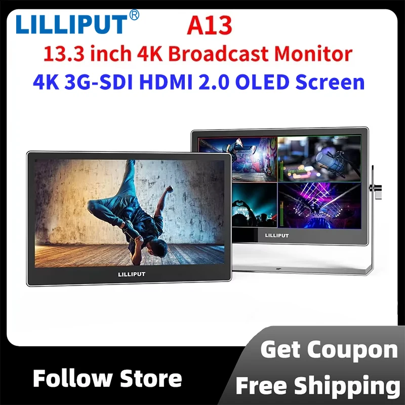LILLIPUT A13 13 3-дюймовый 4K 3G-SDI HDMI 2 0 OLED-экран 3840x2160