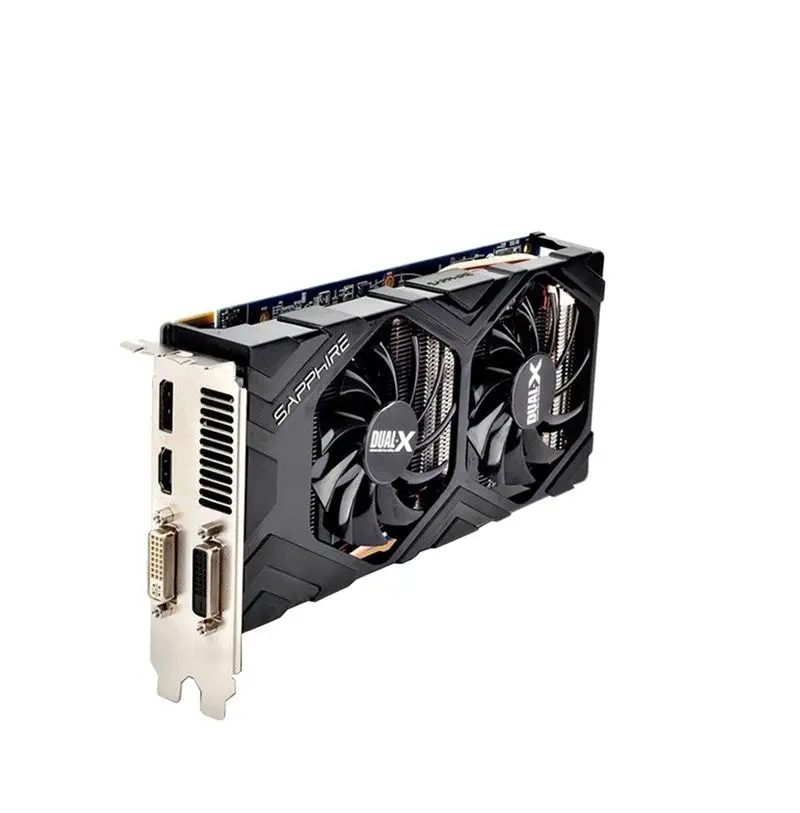 Оригинал для R9 370 2 Гб видеокарта GPU R9370 2G графические карты экран для настольного ПК Компьютерная карта игровой офис