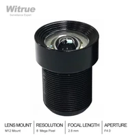 witrue no distortion lens hd 8mp 2 8mm m12 mount 12 5 inch f4 0 with 650nm ir filter lenses for action cctv cameras