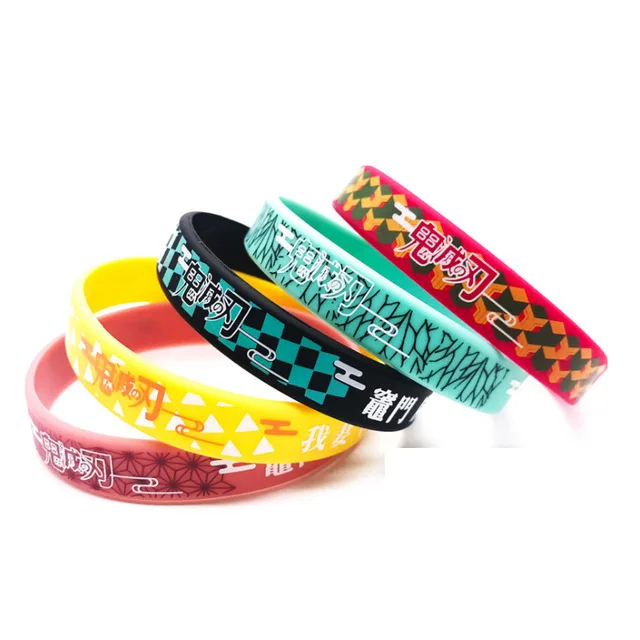 

Anime Demon Slayer Kimetsu No Yaiba Blade Of Ghost Wristband Rubber Silicone Men Bracelet Sport Jewelry Gifts