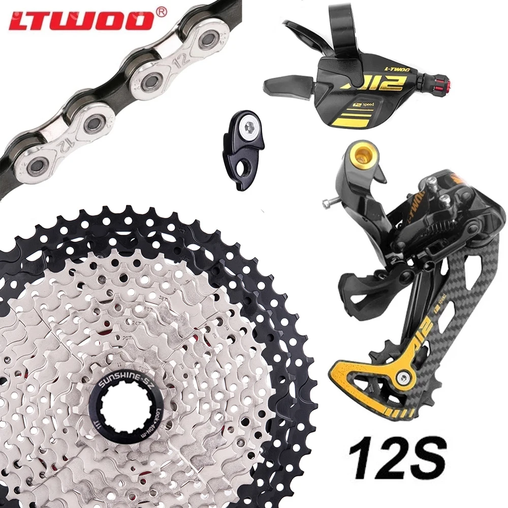 

Комплект переключателей передач LTWOO MTB, 12 Скоростей, карбоновый задний переключатель передач 1X12, 12S46T50T52T, кассета, свободное колесо, KMC X12, цепь...