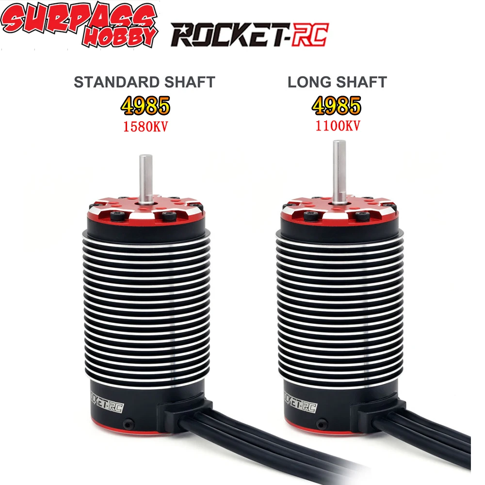 Новинка, бесщеточный двигатель Surpas Hobby Rocket-RC Supersonic V2 4985 1100KV 1580KV для радиоуправляемого монстр-ТРАКА 1/5 1/6