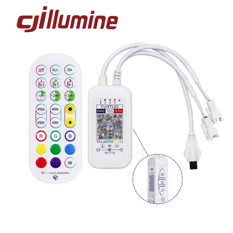 Полноцветная светодиодная лента rgb с 24 кнопками Светодиодная bluet0oth smart magic dream