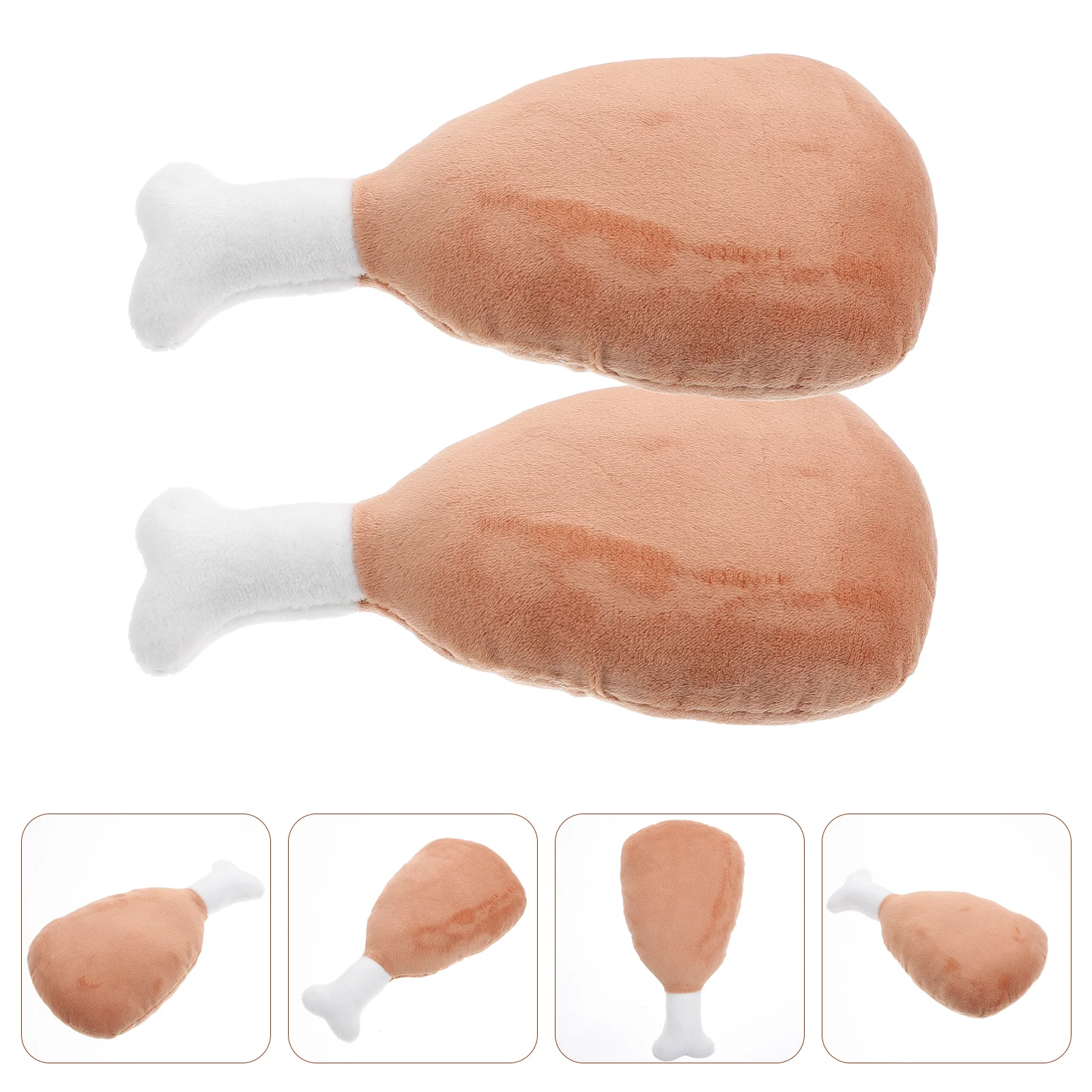 

2 Pcs Creative Chicken Leg Throw Pillow Sleeping Plush Doll Comfortable Pillow Cushion