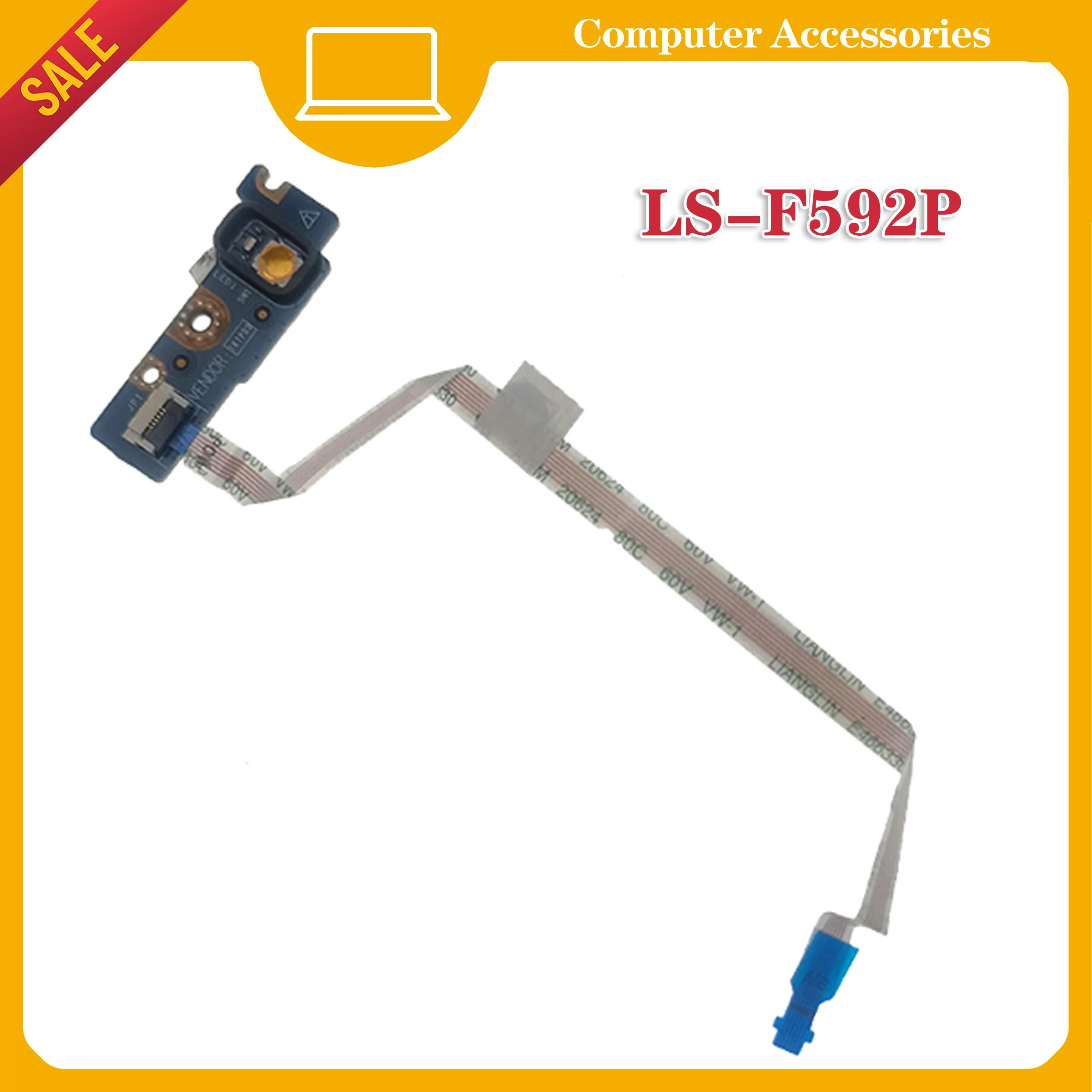 

For Dell Precision 7530 7540 Power Switch Button Board With Cable LS-F592P Portable Dap10 MWF2p 0mwf2p NBX0002aa00