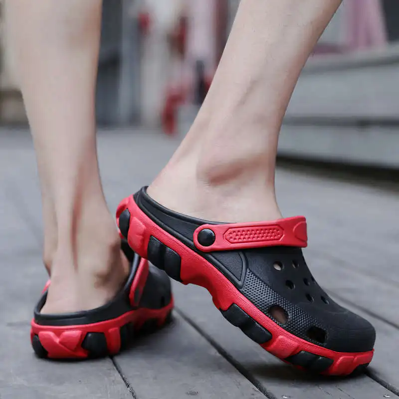 

Босоножки на каблуке 2022 с большой подошвой, шлепанцы, Мужская утолщенная обувь для дома и спортзала, мужские сабо, увеличивающие теннис, в бр...