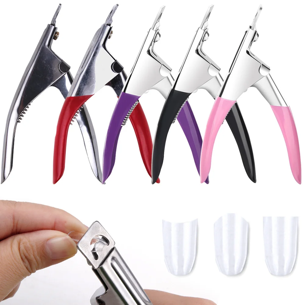 

Nail Capsule Cutter U-Shaped False Acrylic Tips Scissors Trimmer Pedicure Cutters Nail Clipper Professional Manicure Accessories