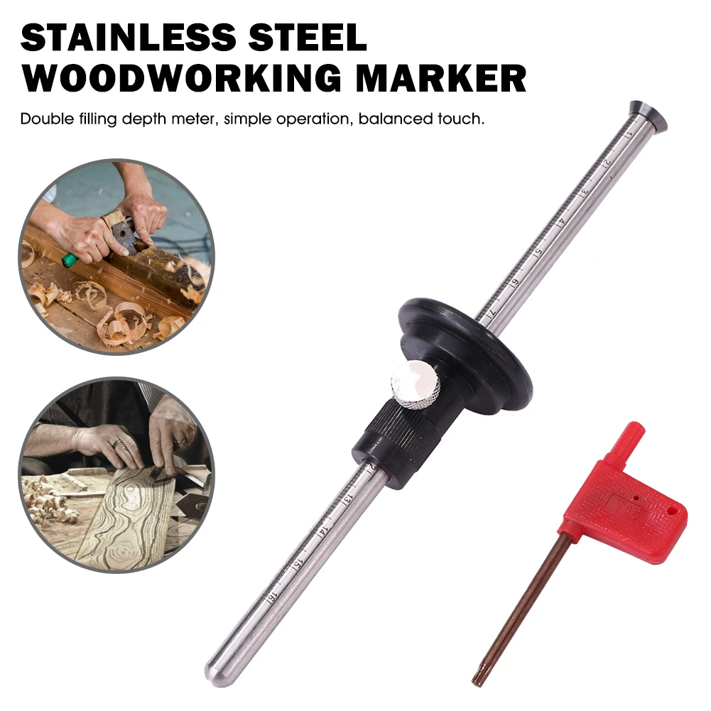 

160mm Wheel Marking Gauge Woodworking Scriber Kit High Precision Blade Scribing Marking Tool for Woodwork Measuring Operation