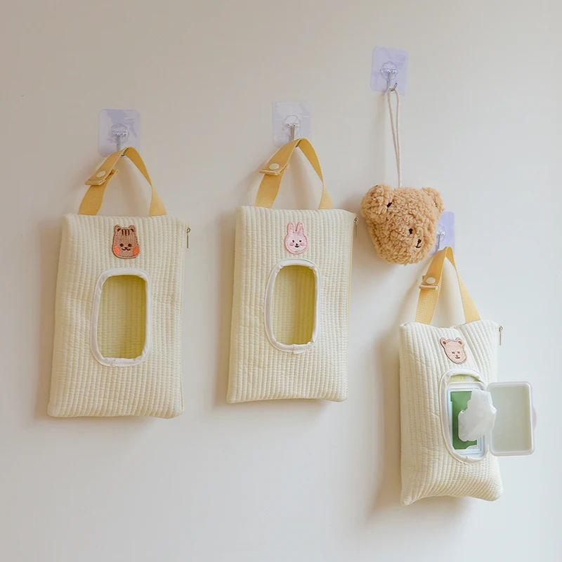 Чехол-книжка с мультяшными животными детский контейнер для хранения салфеток