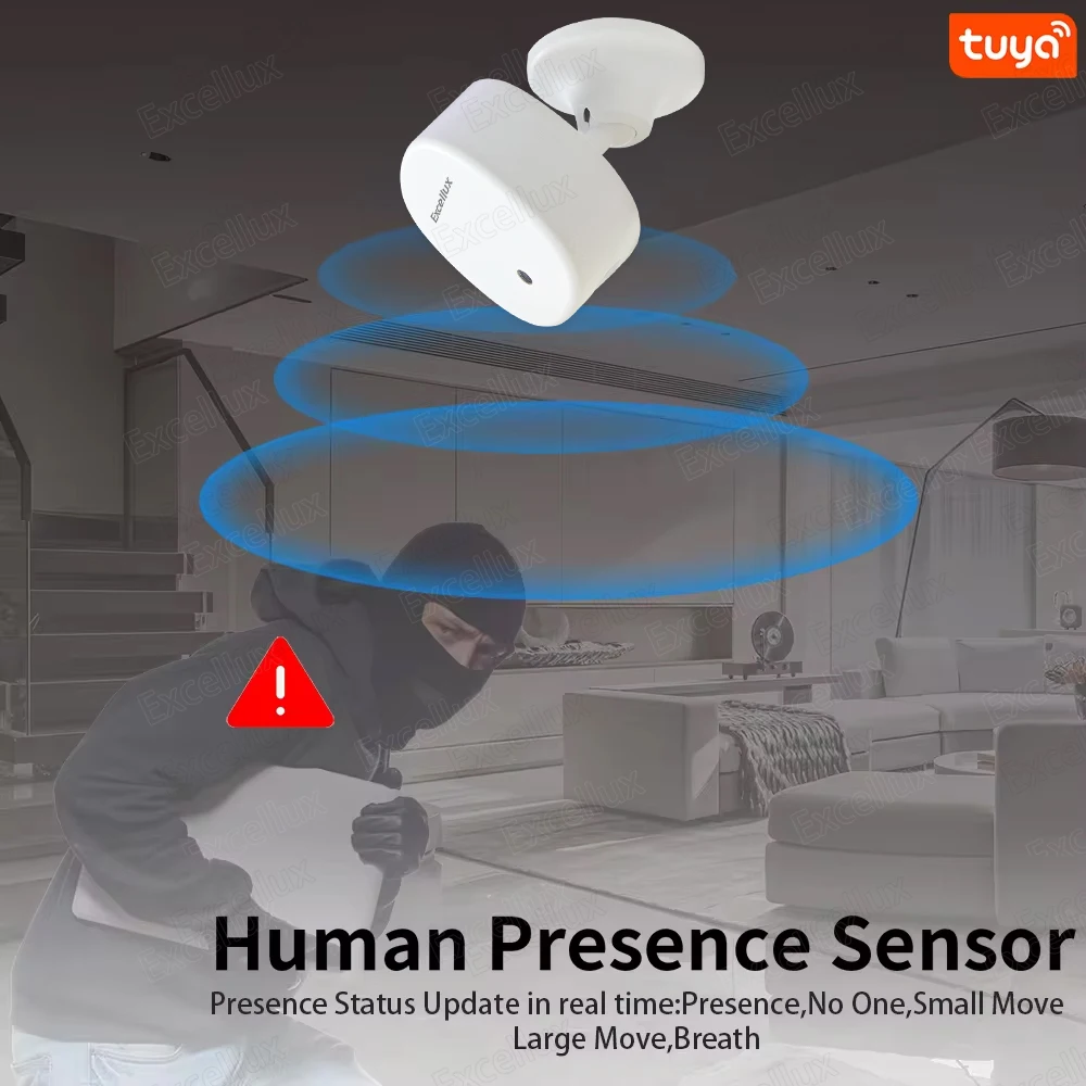 Детектор присутствия человека Tuya Zigbee радарный датчик движения Smart Life MmWave с