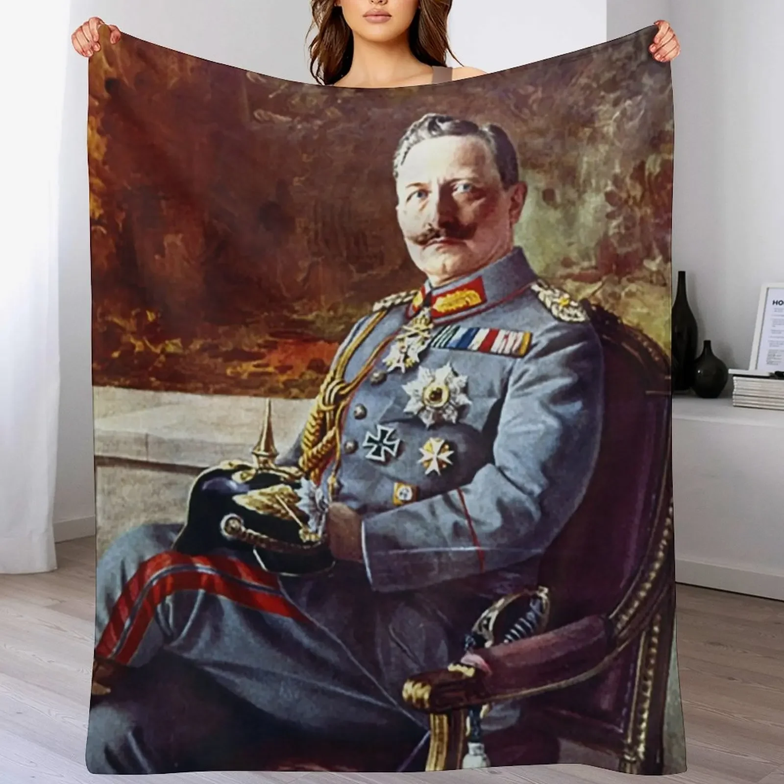 Одеяло с портретом Kaiser Wilhelm II 1914 года забавный подарок милые плед-одеяла