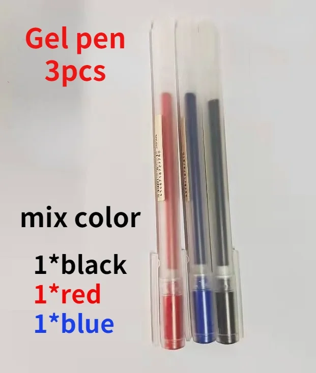 

MUJI Гелевые ручки 3 шт., черный/синий/красный/темно-синий, 0,38 мм / 0,5 мм