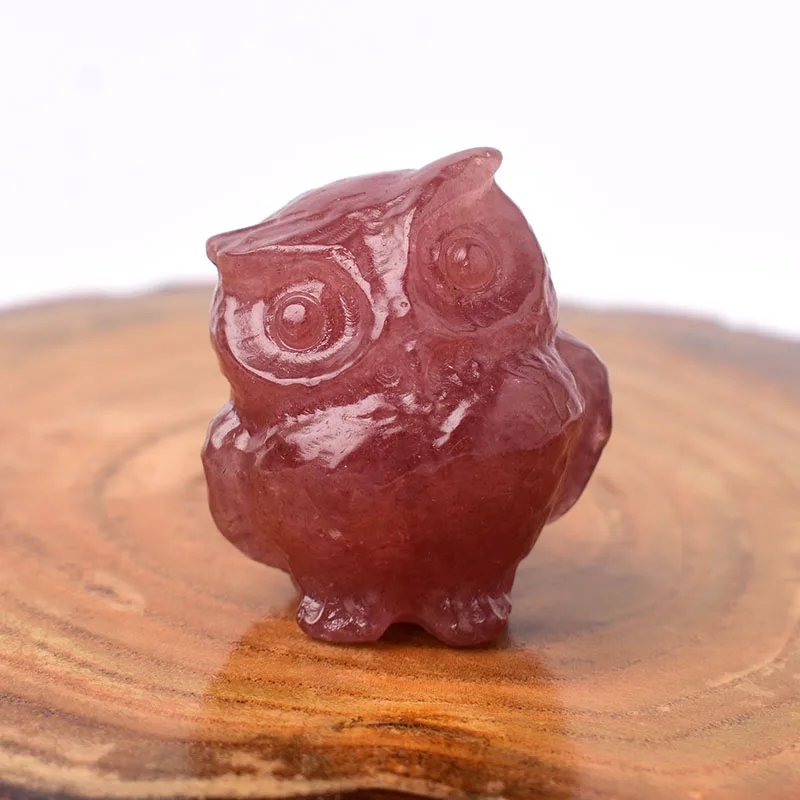 

Фигурка совы из розового кварца RYCRYSTAL