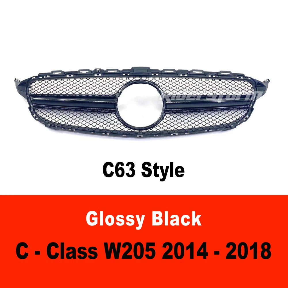 

Решетка переднего бампера 2015-2018y для Ben z C class W205 C200 C180 седан/купе W205 GT/Diamond/C63 решетка W205 Panamerica Grill