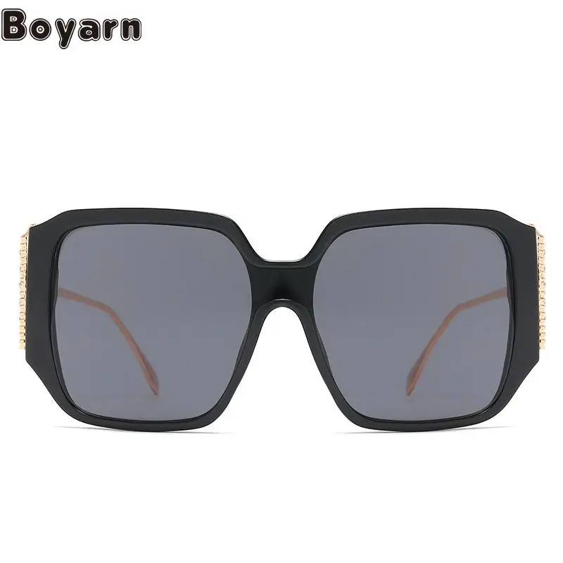 

Новые солнцезащитные очки Boyarn в щедрой оправе, очки с бриллиантовой оправой, модные солнцезащитные очки