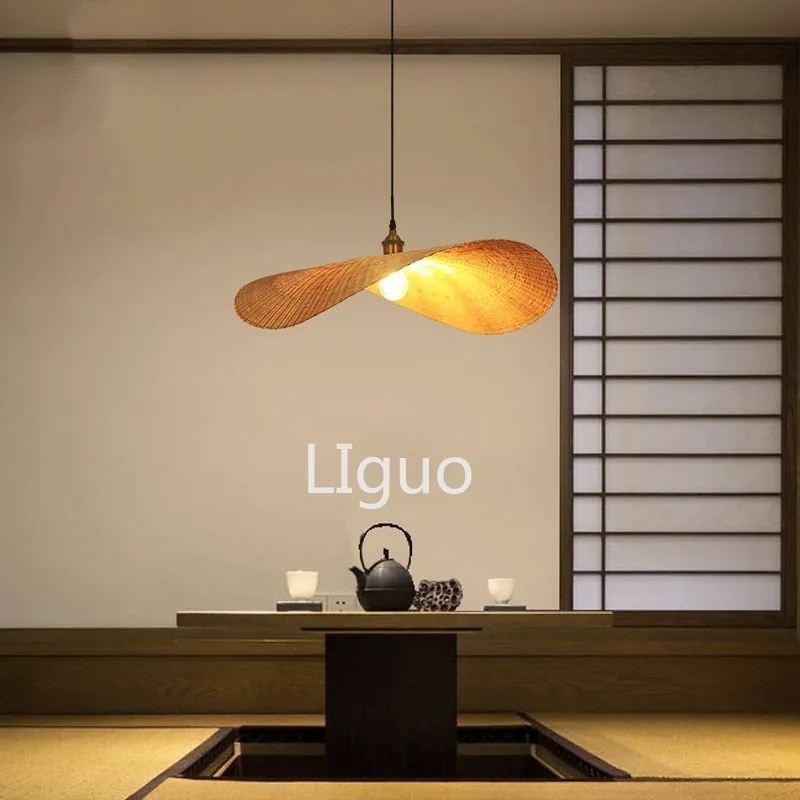 Новая китайская бамбуковая люстра светильники японский татами Подвесная лампа