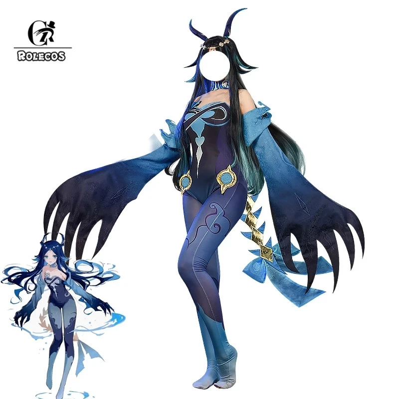 

ROLECOS Game Genshin Impact Bonanus Cosplay Costume General Curled Snail Bonanus Cosplay Costume Sexy Women Jumpsuit Full Set