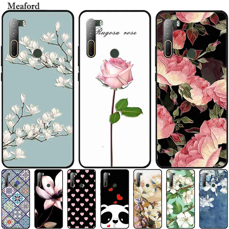 Чехол для HTC U20 5G, мягкий силиконовый чехол с 3D Цветочным Тиснением для HTC U20 5G HTC U20 5G U 20 Coque, противоударные чехлы