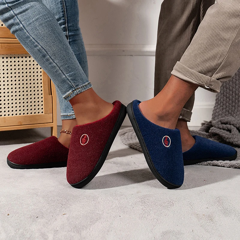 Lucyever хлопковые домашние тапочки женские нескользящие теплые осенне-зимние