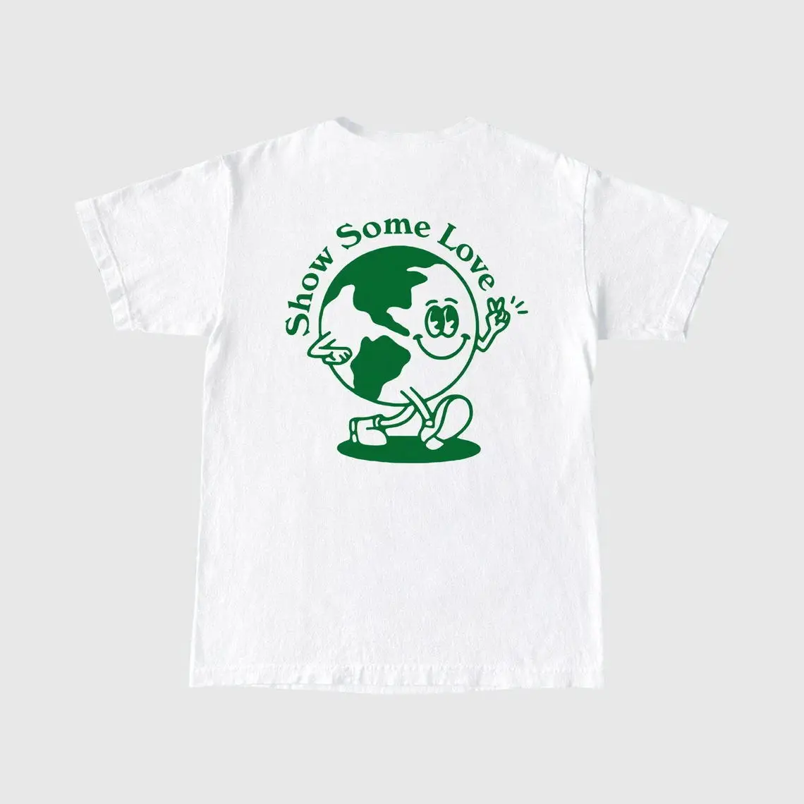 

Show Some Love Graphic Earth Printing Cute T shirts Short Sleeve Loose Cotton Men Women Tees Crewneck Casual Aesthetic Shirts
