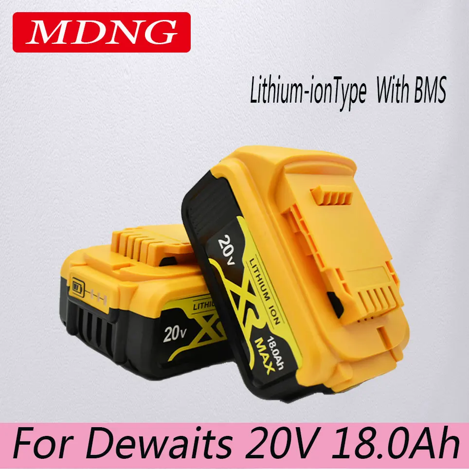 

New 20V 18.0Ah MAX XR 18650 Battery Power Tool Replacement for DeWalt DCB184 DCB181 DCB182 DCB200 20V 6A Battery