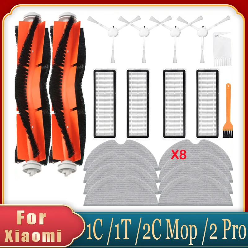 

For Xiaomi Mijia 1C 1T 2C Mop 2 Pro + STYTJ01ZHM STYTJ03ZHM SKV4093GL SKV4073CN Dreame F9 Hepa Filter Main Side Brush Mop Cloth