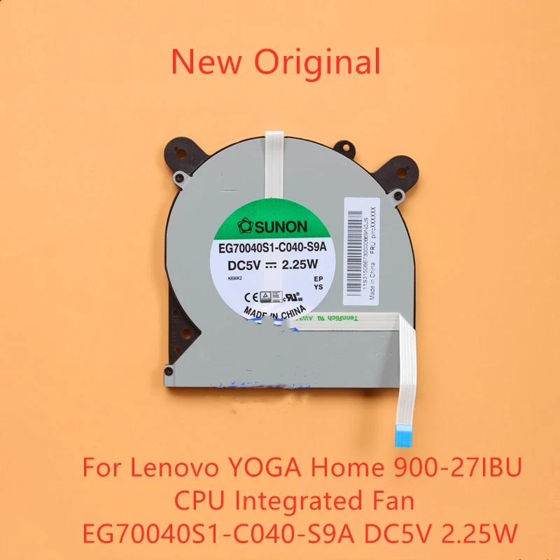 

Новый оригинальный охлаждающий вентилятор для ноутбука Lenovo YOGA Home 900-27IBU, встроенный вентилятор для процессора, 55 В постоянного тока, 2,25 Вт