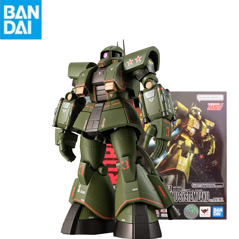 

Bandai Gunpla Robot Spirit Ms-06Z Psycommu System Zaku Ver. Anime Gundam Action Figure Collectible Robots Kits Models Kids Gift