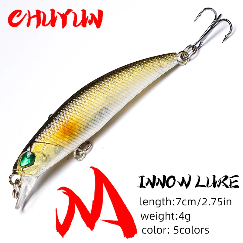 

yellow fake lure 70mm for Bass Perch Catfish Trout Walleye Redfish Saltwater and Freshwater Lifelike artificial bait pesca