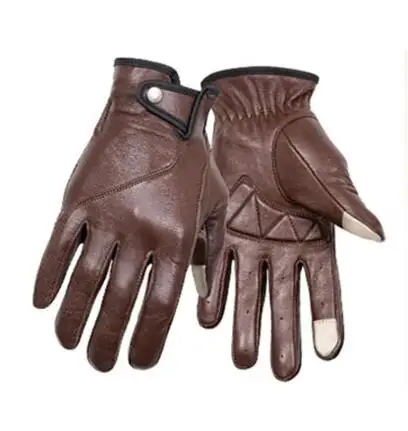 Перчатки для сенсорных экранов Кожаные Мотоциклетные защитные перчатки Vemar Guantes