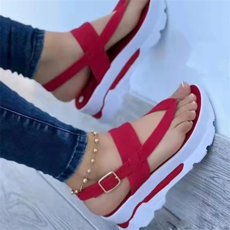 2022 New Comfortable Sandals Women Summer Outdoor Shoes Flat Open Toe Slippers Summer Casual Soft Fashion Basic Walking Sandals