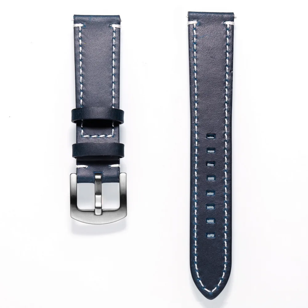 Genuine Leather Watch Bands Quick Release  Vintage Handmade Leather Watch Strap For Men 22mm20mm