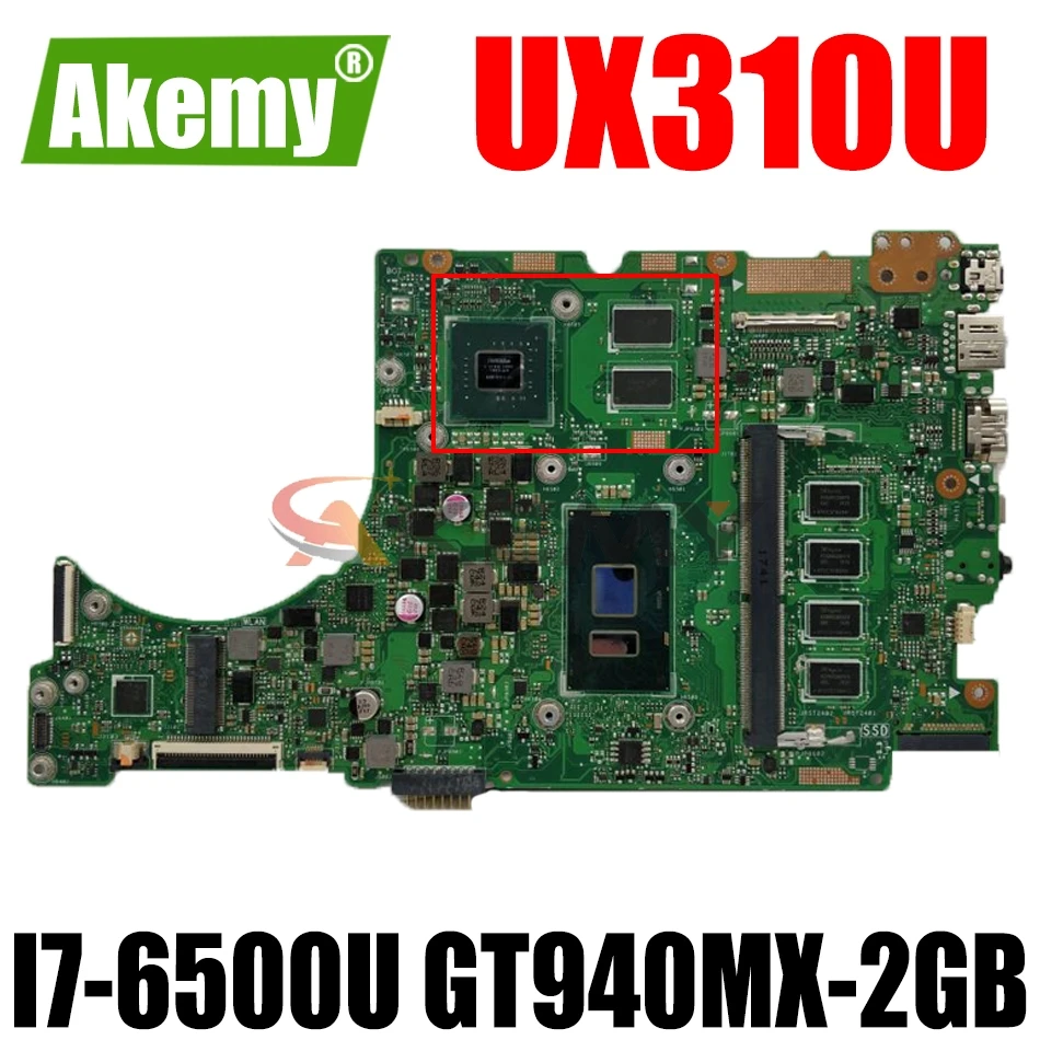 

AKEMY UX410UQ (14-дюймовая материнская плата для ноутбука ASUS UX410UQK UX410U UX310U оригинальная материнская плата 4gb-озу